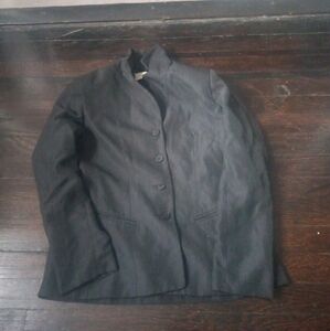 First Issues A Liz Claiborne Company Petite Womans Black Blazer Size 6P Buttons
